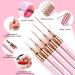 5PC Nail Art Liner Brushes Set - Metal Handle Drawing Pens for UV Gel Polish & Nail Design - Pink, Sizes 4/8/12/20/25mm - Buy Online on SooperMarket.com