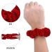 WLLHYF 2 Pcs Velvet Hair Bands Red Scrunchies - Large Size Elastic Ponytail Holders & Wristband Hair Accessories for Girls and Women - Valentine's Day Gift - Buy Online on SooperMarket.com