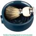 Lake Blue Ceramic Shaving Soap Bowl with Non-slip Handle | Large Capacity for Wet Razor Shave Cream | Easy Lather Ridges for Men - Buy Online on SooperMarket.com