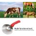 Stainless Steel Horse Curry Comb - Cattle Itching Brush for Horses Sheep & Cows | 5 Rings Horse Care Tool - Buy Online on SooperMarket.com