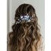 IYOU Flower Wedding Hair Combs Blue Pearl Bridal Headpiece Floral Leaf Hair Piece Bride Bridesmaid Hair Accessories for Women - Buy Online on SooperMarket.com