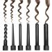 Zealite 6 in 1 Curling Wand Set - Interchangeable Ceramic Barrels & Heat Resistant Glove | International Shipping Available - Buy Online on SooperMarket.com