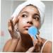Healeved Face Pore Handheld Brush Facial Brush Silicone Bristles Face Cleaning 11.20X5.10X3.50CM Blue - Buy Online on SooperMarket.com