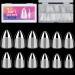 Short Almond Soft Gel Nail Tips Melous 600PCS Pre Buff Full Cover Half Matte Gel x Nail Tips Clear False Fake Nails