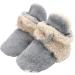 TMEOG Baby Booties Slippers | Infant Boots for First Walking | Winter Sock Crib Shoes | Boys Girls 0-18 Months | Light Grey White Furry - Buy Online on SooperMarket.com