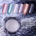 Holographic Nail Powder Holo Rainbow Mirror Effect Nail Pigment Kit for Nail Gel Polish Dipping Tool Purple