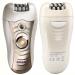 Sminiker 3 in 1 Lady Rechargeable Hair Removal Kit - Waterproof Bikini Trimmer, Epilator, Callus Remover - LED Shaver for Arms, Underarms, Bikini Line & Legs (Gold) - Buy Online on SooperMarket.com