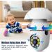 2Pcs 360 Degree Light Bulb Security Cameras- Outdoor Wireless WiFi, Night Vision, Alexa Compatible- 5GHz, 2Pc Set - Buy Online on SooperMarket.com