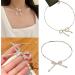 Oralgo's French Style Necklace with Looping Imitation Pearls & Fans - Elegant Jewelry for Women & Girls - Buy Online on SooperMarket.com