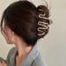 Silver Geometric Wave Hair Claw for Women - Metal Hair Clip Barrette Hairpin Accessory - Buy Online on SooperMarket.com