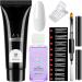 White Poly Nail Gel Kit Nail Extension Set For Beginners 15ml White Builder Extension Nail Kit With Slip Solution For Diy Nail Art Women Gift