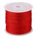 0.8mm Nylon Cord, Thread Chinese Knot Macrame Rattail Bracelet Braided String (Red)