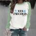 oelaio Women's Casual Crewneck Sweatshirt Loose Long Sleeve YES I M Still Freezing ME 24:7 Sweatshirts Baggy Hide Belly Army Green - Buy Online on SooperMarket.com