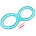 WAYION 55 Afghan Serenity Loom Knitting Board Weave Kit - Step by Step Instructions - Ideal for Experienced Knitters - Blue/Pink - Buy Online on SooperMarket.com