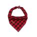 Unique Style Paws Dog Ceal 1 STK.Washable neck triangle made of cotton dogs for small agents Large dogs and cats S (1 -pack) black / red