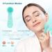 Silicone Electric Facial Cleansing Brush | Waterproof Heated Sonic | 4 Modes for Deep Cleaning & Exfoliating | Blackhead Removal | Mother's Day Gift | Green - Medium - Buy Online on SooperMarket.com