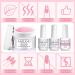 Saviland Pink Builder Nail Gel Kit - 5-In-1 Builder Base & Hard Gel for Nail Strengthening, Repair, and Extensions - DIY Home Nail Kit - Buy Online on SooperMarket.com