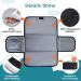 Gloppie XXL Waterproof Baby Wrap & Changing Pad - Compact Diaper Mat for Babies & Toddlers | Portable Travel Winding Mat - Black - Buy Online on SooperMarket.com