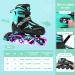 Adjustable Kids Roller Blades with Illuminating Wheels - Green Medium - Big Kids (Sizes 1-4 US) - Buy Online on SooperMarket.com