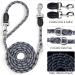 Buy Adjustable Dog Leash 2.6m - Reflective Nylon Double Linen Ideal for Walking & Training - Black & Gray - Buy Online on SooperMarket.com