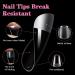240pcs Short Almond & Square INPING Soft Gel Full Cover Nail Tips - French Acrylic Fake Nails for Manicure Salons - Pre-Shaped Mix Artificial Clear Gel Extensions with Box - Buy Online on SooperMarket.com