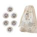 Dryer Balls Pack of 6 New Zealand Wool Dryer Balls Antistatic and Wrapping Handmade Sheep Head Pattern Dryer Balls for Tumble Dryers Shorten Drying Time