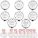 Pack of 8 Compact Pocket Makeup Mirrors Set Include 1 Bride Mirror 1 Maid of Honor Mirror and 6 Bridesmaid Mirrors and 8 Pack Hair Ties for Bachelorette Party Bridesmaid Proposal Gifts.(Silver)