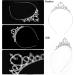 WLLHYF Silver Princess Crown Crystal Sash Tiara Rhinestone Headband Hair Accessories for Birthday Christmas Decoration Women Girls Bridal Wedding Hair Bands Jewellery Baroque - Buy Online on SooperMarket.com