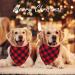 GOYOSWA 2 Pack Christmas Dog Bandanas for Large Dogs Buffalo Plaid Dog Bandana Triangle Scarf Christmas Dog Cosumes for Small Medium Large Extra Large Dogs (Red Plaid Large) Red Plaid Large - Buy Online on SooperMarket.com