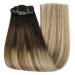 Youngsee Balayage Clip-in Hair Extensions | Real Hair Brown to Blonde | 35cm - 7PCS - Buy Online on SooperMarket.com