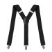 Clundoo braces for men rush carrier men wide 3.5 cm extra strong elastic & adjustment BA for men and women with very strong 3 metal clips black