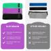 Fabric Resistance Bands Set of 3 for Hips & Glutes - Non-Slip Workout Bands for Men and Women - Strength Training Yoga Pilates Fitness - Black Purple Green - Buy Online on SooperMarket.com