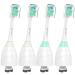 Replacement Toothbrush Heads for Philips Sonicare Replacement Heads E-Series Compatible with Phillips Sonicare Replacement Brush Head Essence Elite Electric Toothbrush Handle 4 Pack 4 Count (Pack of 1)