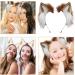 Mystiqut 1Pc Handmade Faux Fur Animal Ear Headband Fox Wolf Ears Headband Halloween Christmas Cosplay Party Costume Accessories Fluffy Wolf Fox Cat Ears Headband Costume Hair Hoop - Buy Online on SooperMarket.com