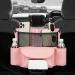 Adiwo Car Organiser - PU Leather Car Seat Storage Organizer for Front Seats - Durable Hanging Bag for Automotive Consoles - Pink - Buy Online on SooperMarket.com