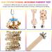 Buy 13-Part Natural Wood Parrot Toys - Bird Swing Climbing & Grinding Accessories for Budgies & Canaries - International Shipping Available - Buy Online on SooperMarket.com