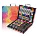 Darnassus 132-Piece Art Set Deluxe Professional Color Set Art Kit for Kids and Adult With Compact Portable Case Pink