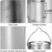 Lixada 750ml Stainless Steel Camping Cup Pot with Foldable Handles and Lid - Ideal for Outdoor Camping, Hiking, and Backpacking - Buy Online on SooperMarket.com