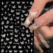 Buy BSBTBZ Butterfly 3D Self-Adhesive Nail Art Stickers | Shiny Glitter Decals for Women & Girls | Waterproof Glossy Finish | Perfect for Home & Salon Use - International Shipping Available - Buy Online on SooperMarket.com