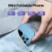 JHIALG Mini Flip Mobile Phone - FM Radio Voice Blacklist Vibration 2SIM for Elderly - Compact Foldable Design in Purple - Buy Online on SooperMarket.com