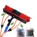 Window Cleaning Pole Photovoltaic Panel Cleaning Tool 3-10M Conservatory Roof Window Glass Wall Photovoltaic Panel Cleaning Extendable Cleaner/3M/9.8Ft 55cm Brush Head 11M/36FT