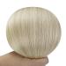 Youngsee Clip In Extensions - Real Hair Blond Ombre 30cm Dark Ash Blonde & Platinum Highlights - 80g Remy Hair - 7Pcs #18/60a/60 - Buy Online on SooperMarket.com