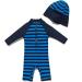 BONVERANO Baby Boys Swimsuit/Sunsuit UPF 50+ Sun Protection with Sun Hat - 3 Months (Grey Whale) - Buy Online on SooperMarket.com