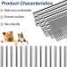 Professional Stainless Steel Pet Comb Rounded Teeth Dog Comb Fur Detangling Tool for Large Medium Small Dogs Cats Fur Detangling Tool (19cm x 3.5cm) - Buy Online on SooperMarket.com