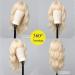 Allbell Long Wavy Blonde Wig for Women with Bangs - Heat Resistant Synthetic Hair Replacement - Buy Online on SooperMarket.com