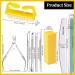 FANDAMEI 12pcs Nail Files Set with Cuticle Nipper, Buffer, Pusher, Remover Tool Manicure Kit Yellow - Buy Online on SooperMarket.com