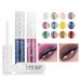 Glitter Eyeliner Liquid - Waterproof Eyeshadow Pen & Brush | Multi-Color #02 for Cosplay & Unique Looks - Buy Online on SooperMarket.com