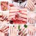 144 Pieces Kids Stick On Nails Full Cover Children False Nails Short Kids Press on Nails Sets Fake Cartoon Nails for Girls - Buy Online on SooperMarket.com