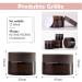 Tokincen 12-Pack Amber Glass Cream Cans - 15ml & 20ml Refillable Containers with Lids | Brown Glass Storage - Buy Online on SooperMarket.com
