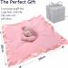 BUSHBABY Plush Teddy Comfort Blanket Gift Set - Perfect 1st Birthday or Newborn Present for Girls - Pink Cube Box - 10cm - Buy Online on SooperMarket.com